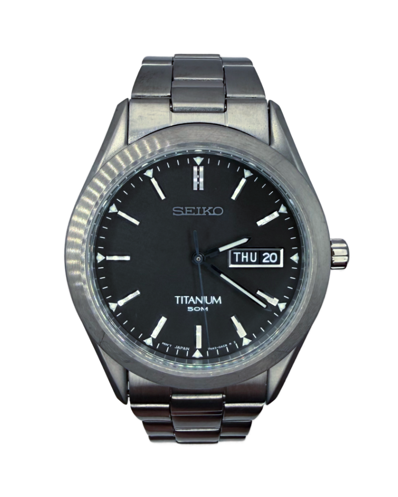 Titanium Day‑Date – Blau, 100 m