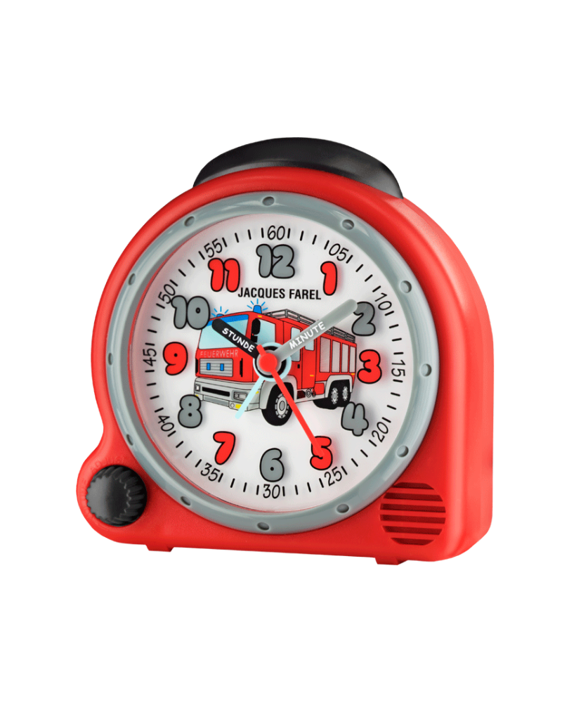 AVC02 Kinderwecker mit Feuerwehr Motiv und LED-Beleuchtung