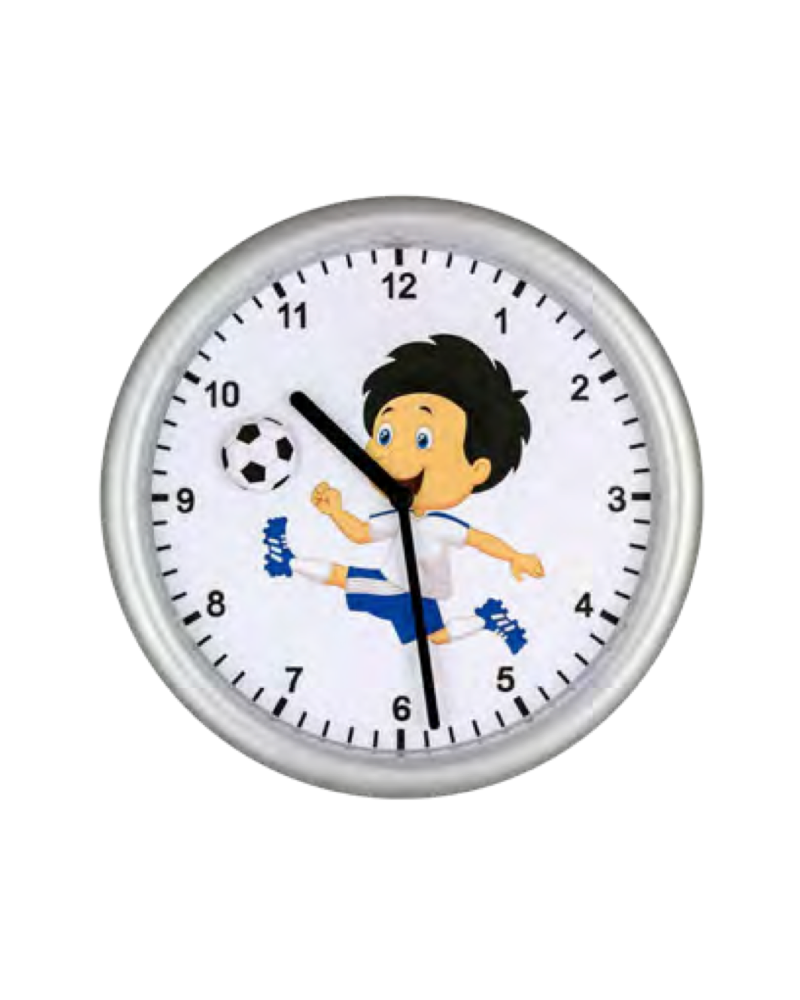 04-80402-07 Kinder Wanduhr mit Fußball Motiv