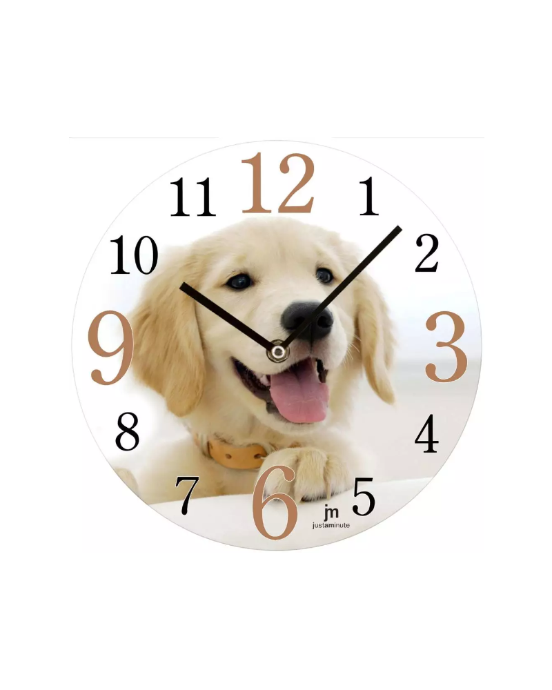 21-14846 Kinder Wanduhr mit Hund Motiv