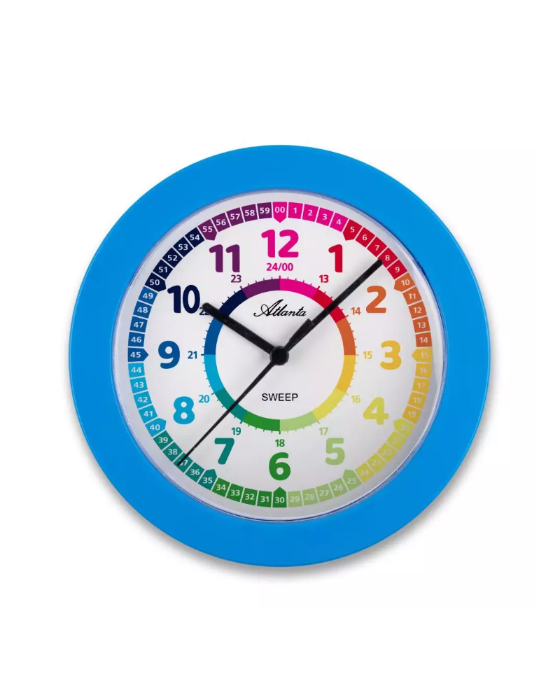03-4483-5 Wanduhr Atlanta mit blauem Motiv