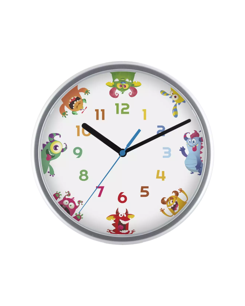 08-82330-07 Kinder Wanduhr mit Monster Motiv