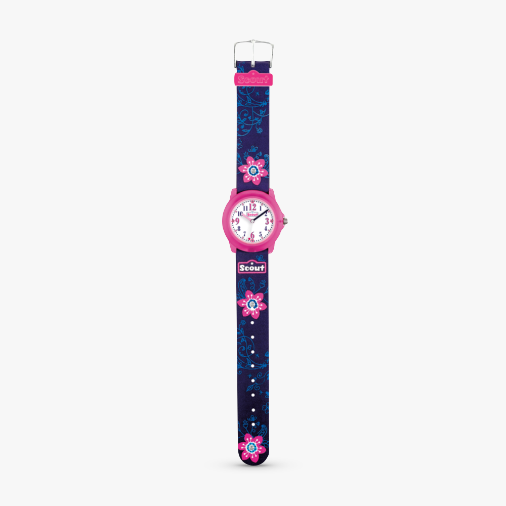 280305028 Kinderuhr mit floralem Motiv