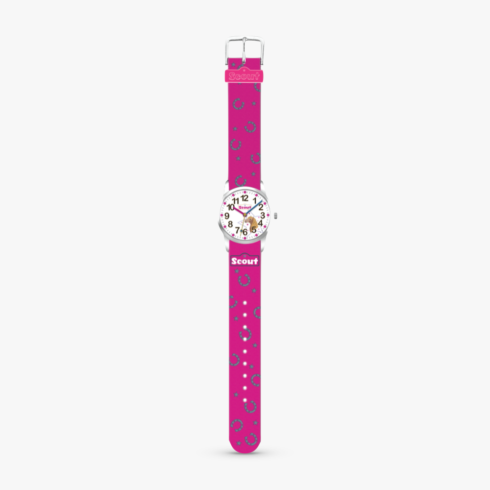 280310007 Kinderuhr mit Pferde Motiv