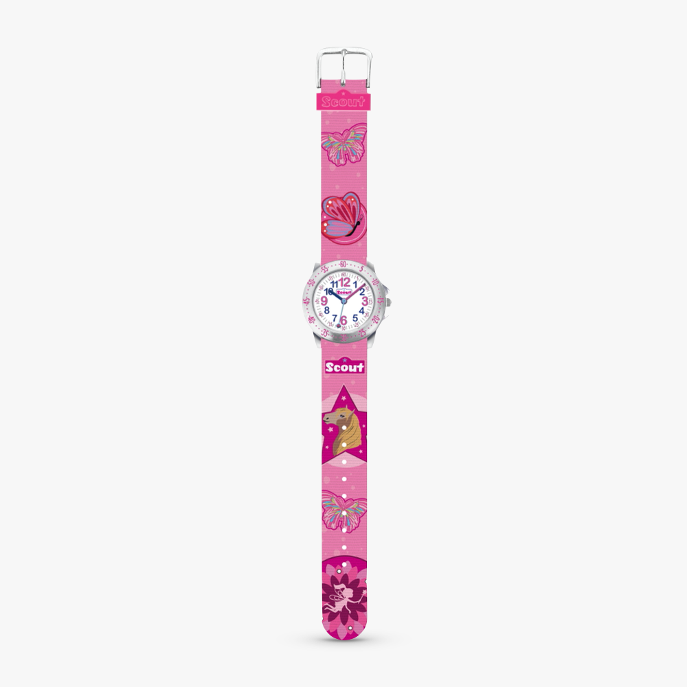 280378013 Kinderuhr mit Pferde Motiv