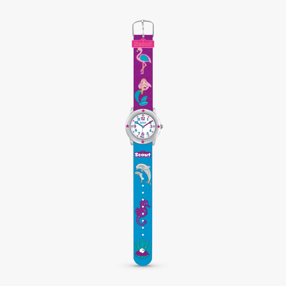 280393023 Kinderuhr mit Delfin Motiv