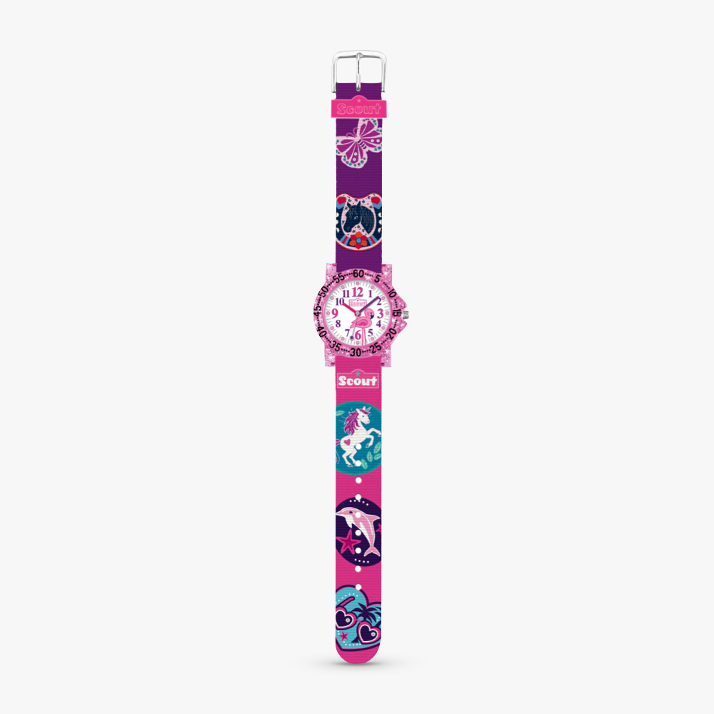 280375017 Kinderuhr mit Einhorn Motiv