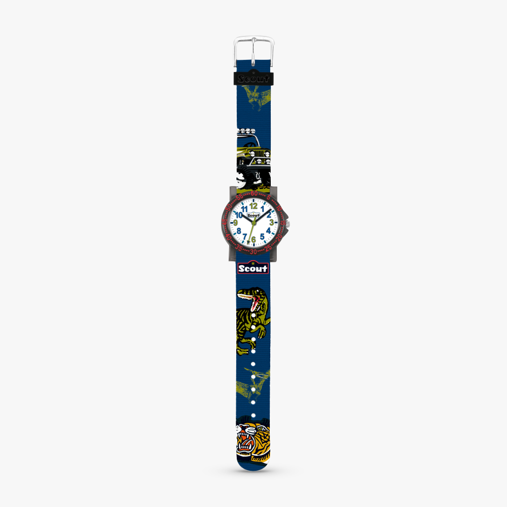 280375016 Kinderuhr mit Dinosaurier Motiv