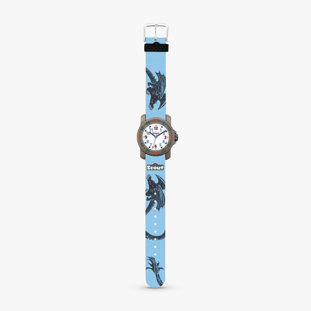 280376011 Kinderuhr mit Drachen Motiv