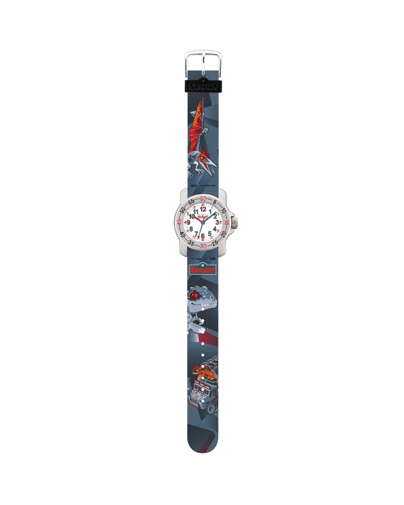 280376044 Kinderuhr mit Dino Motiv