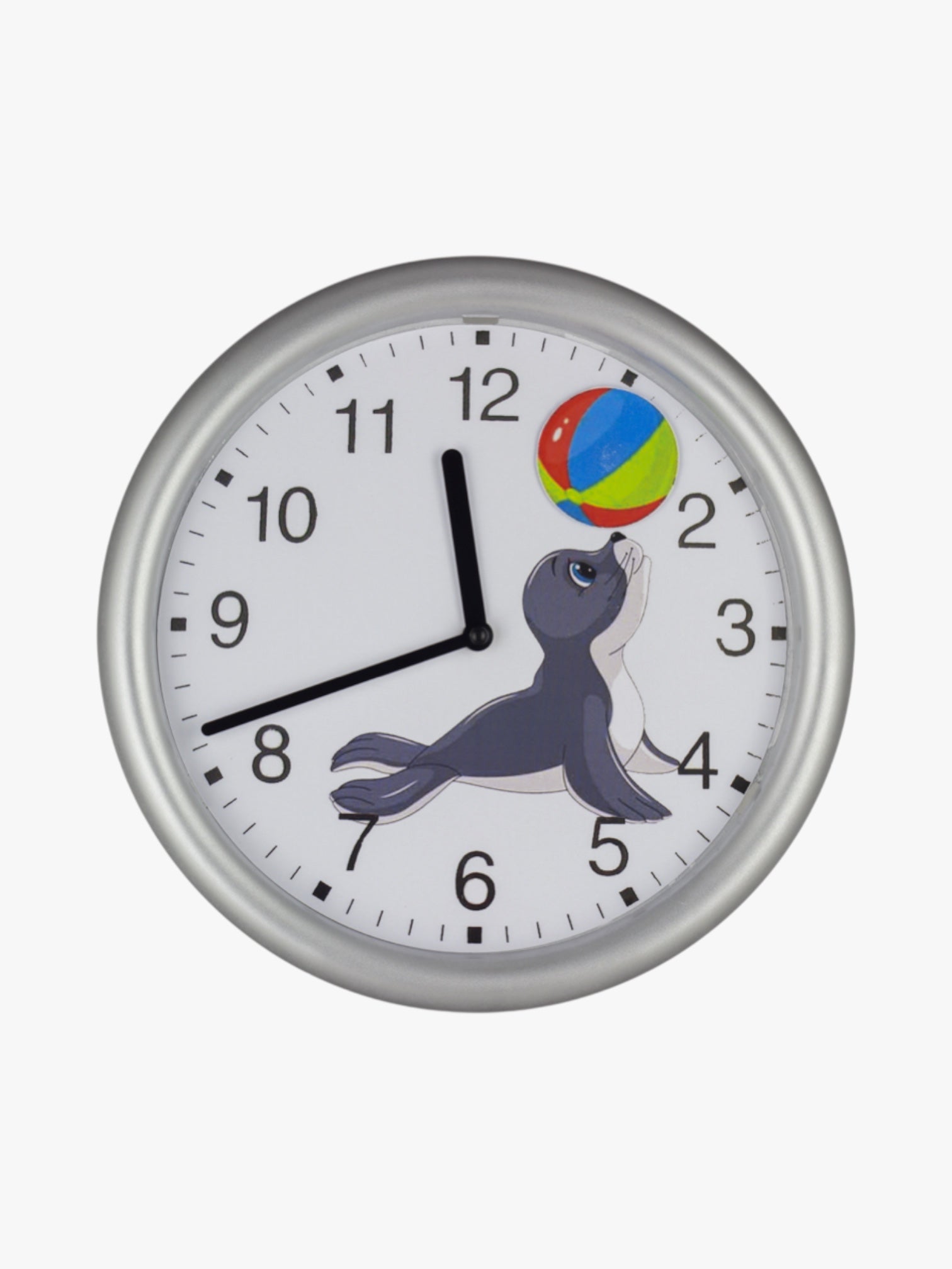 04-80401-07 Kinder Wanduhr mit Robben Motiv