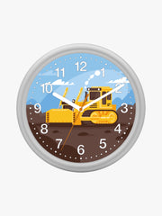 04-82146-07 Kinder Wanduhr mit Bagger Motiv