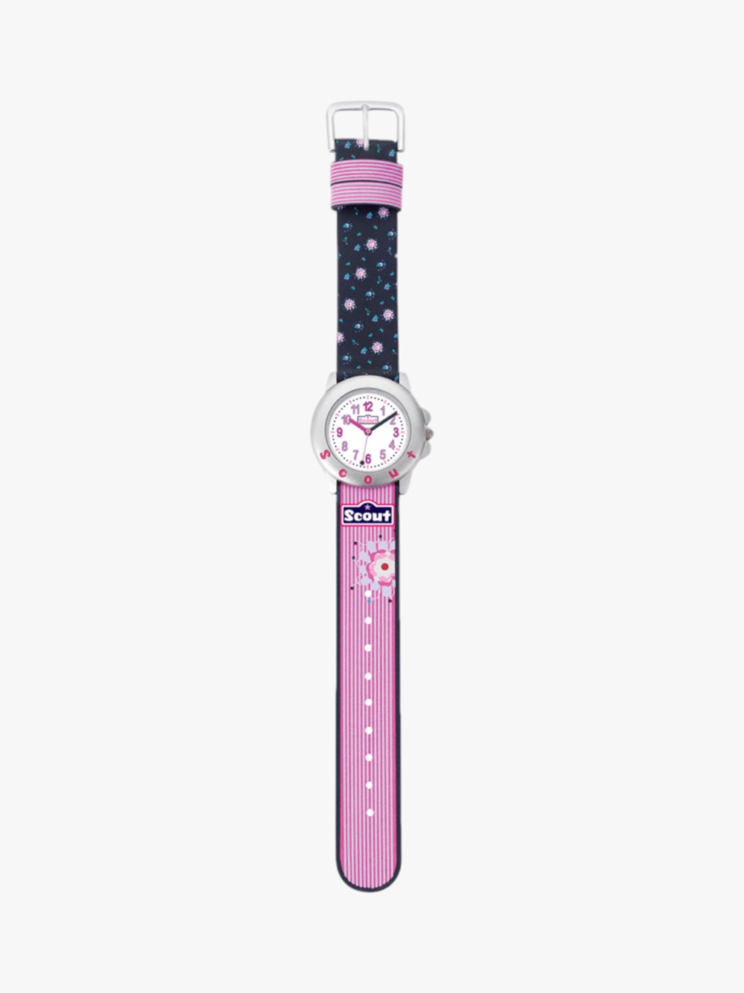280393001 Kinderuhr mit floralem Motiv