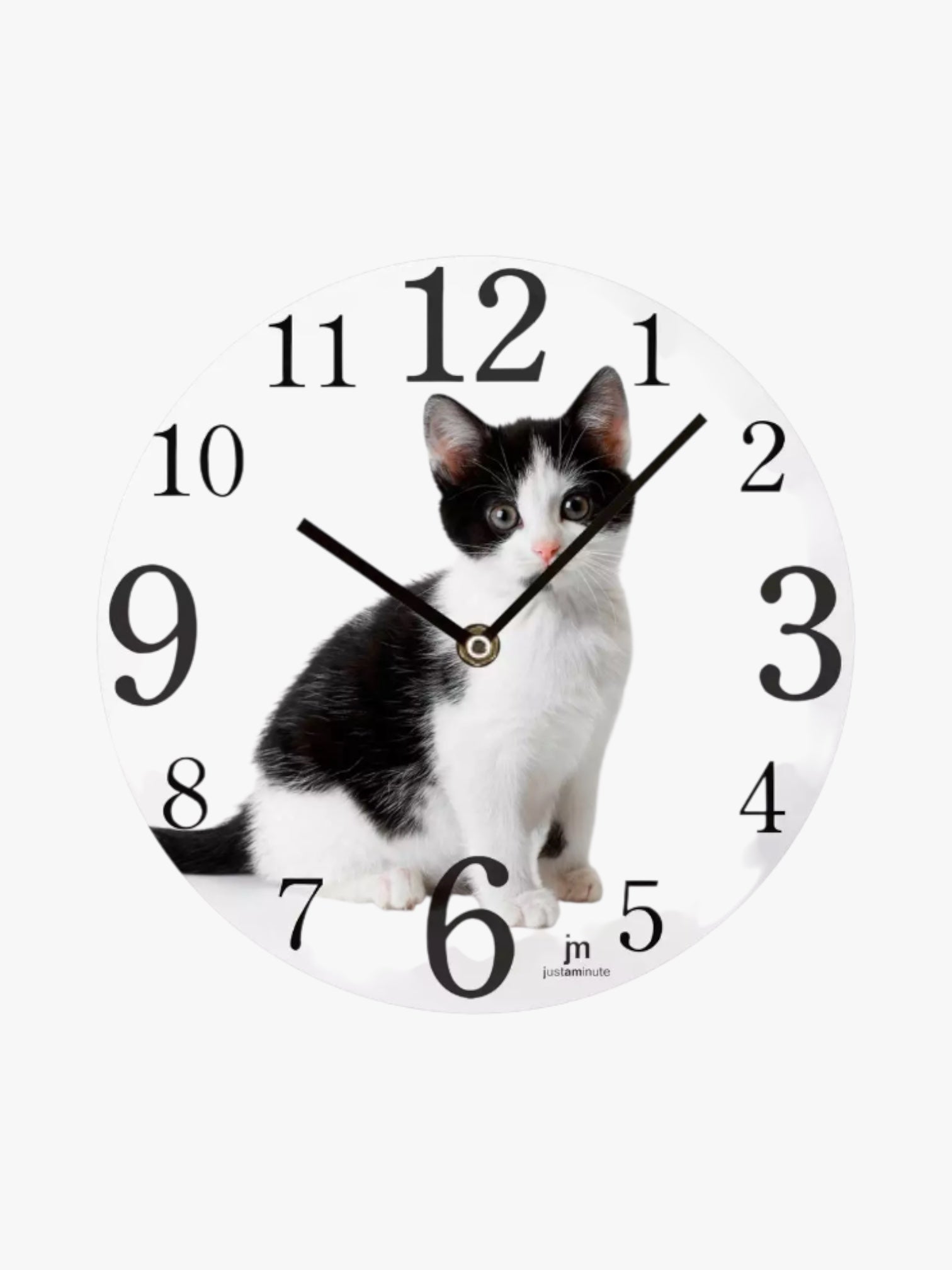 21-14844 Kinder Wanduhr mit Katzen Motiv