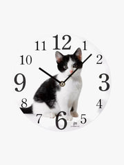 21-14844 Kinder Wanduhr mit Katzen Motiv