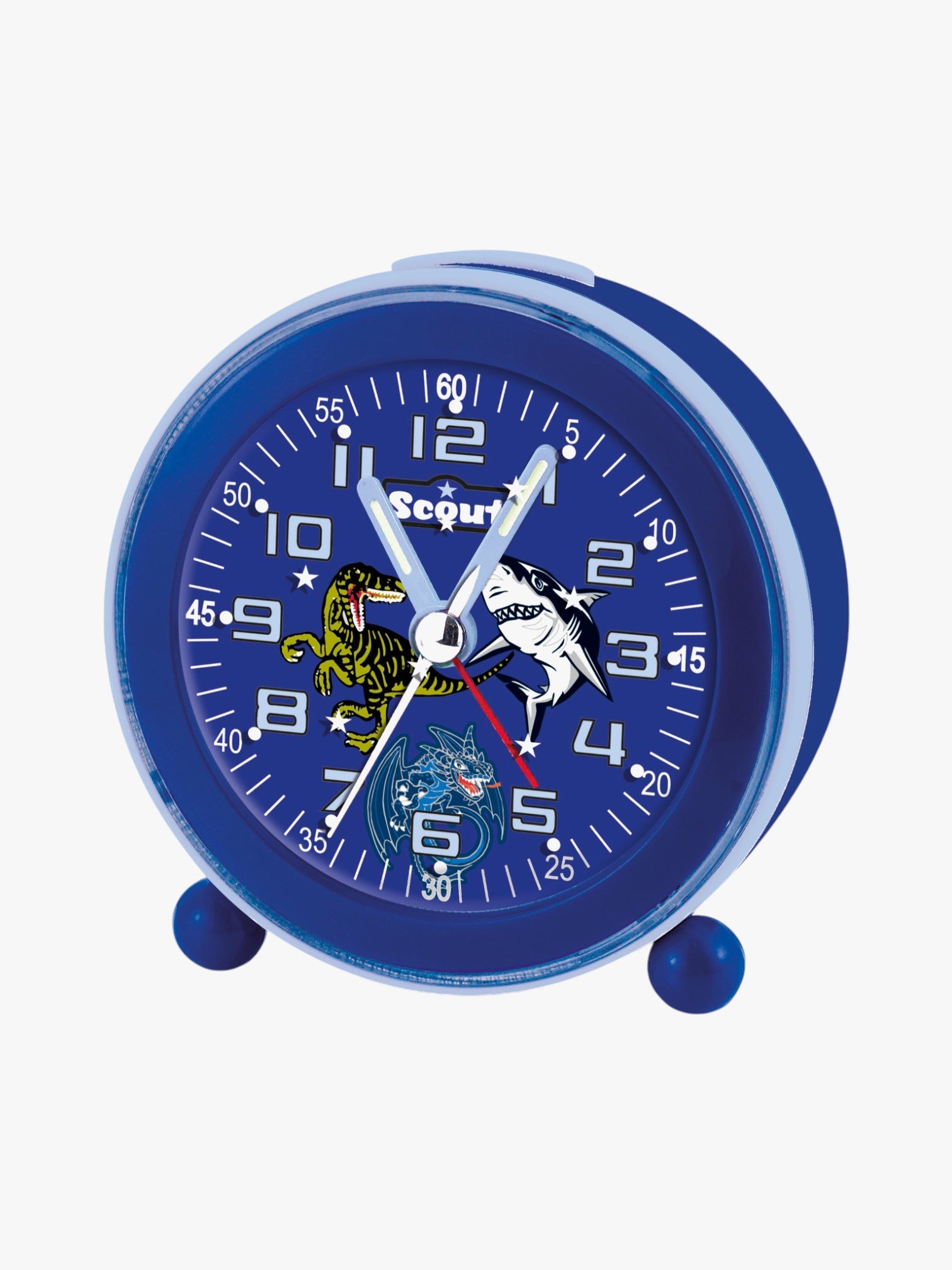 280001007 Kinderwecker mit Motiven: Dinosaurier, Drache und Hai