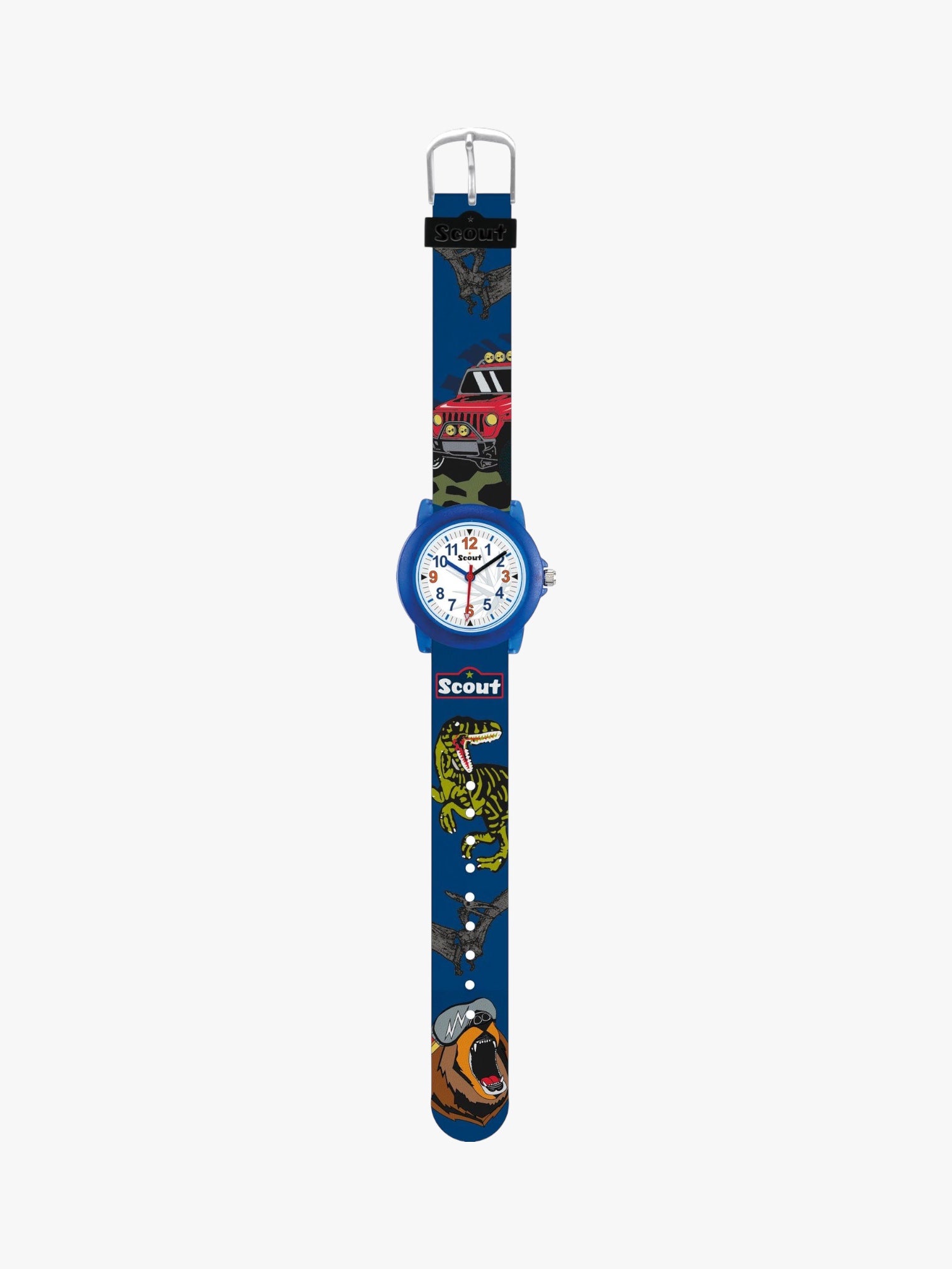280305043 Kinderuhr mit Dinosaurier Motiv