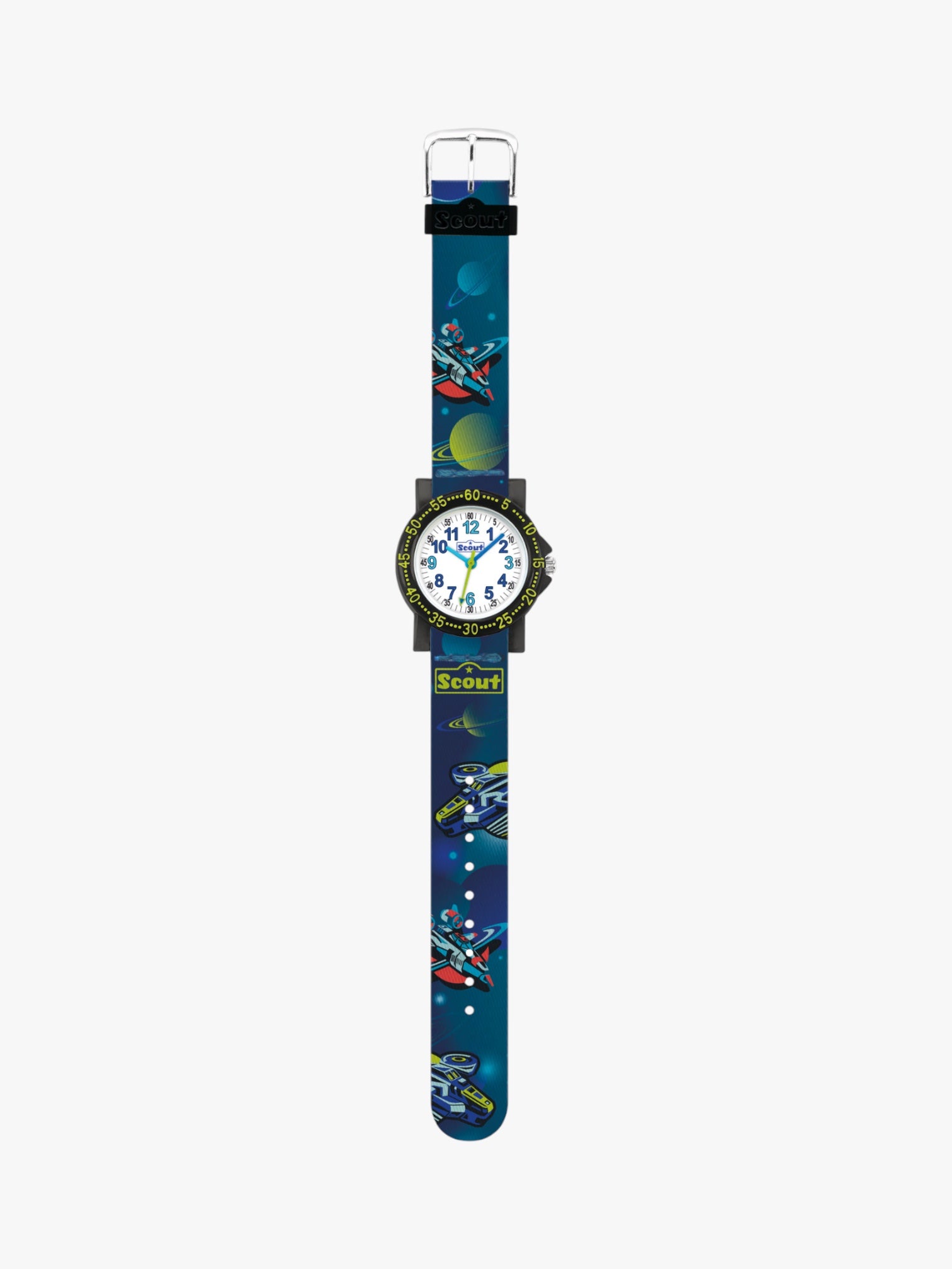 280375035 Kinderuhr mit Raumschiff Motiv