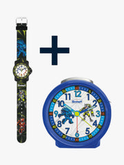 280376041 Kinderuhr + 280001045 Kinderwecker mit Monster Motiv (2er-Set)