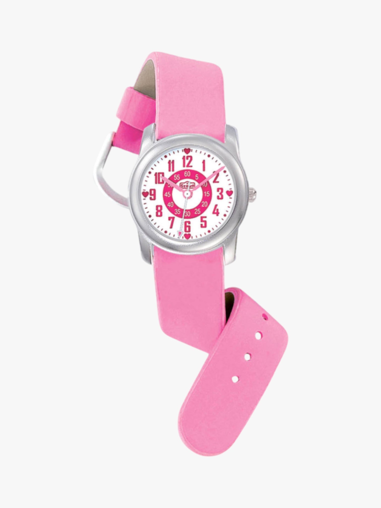 280306000 Kinderuhr pink mit Metallgehäuse