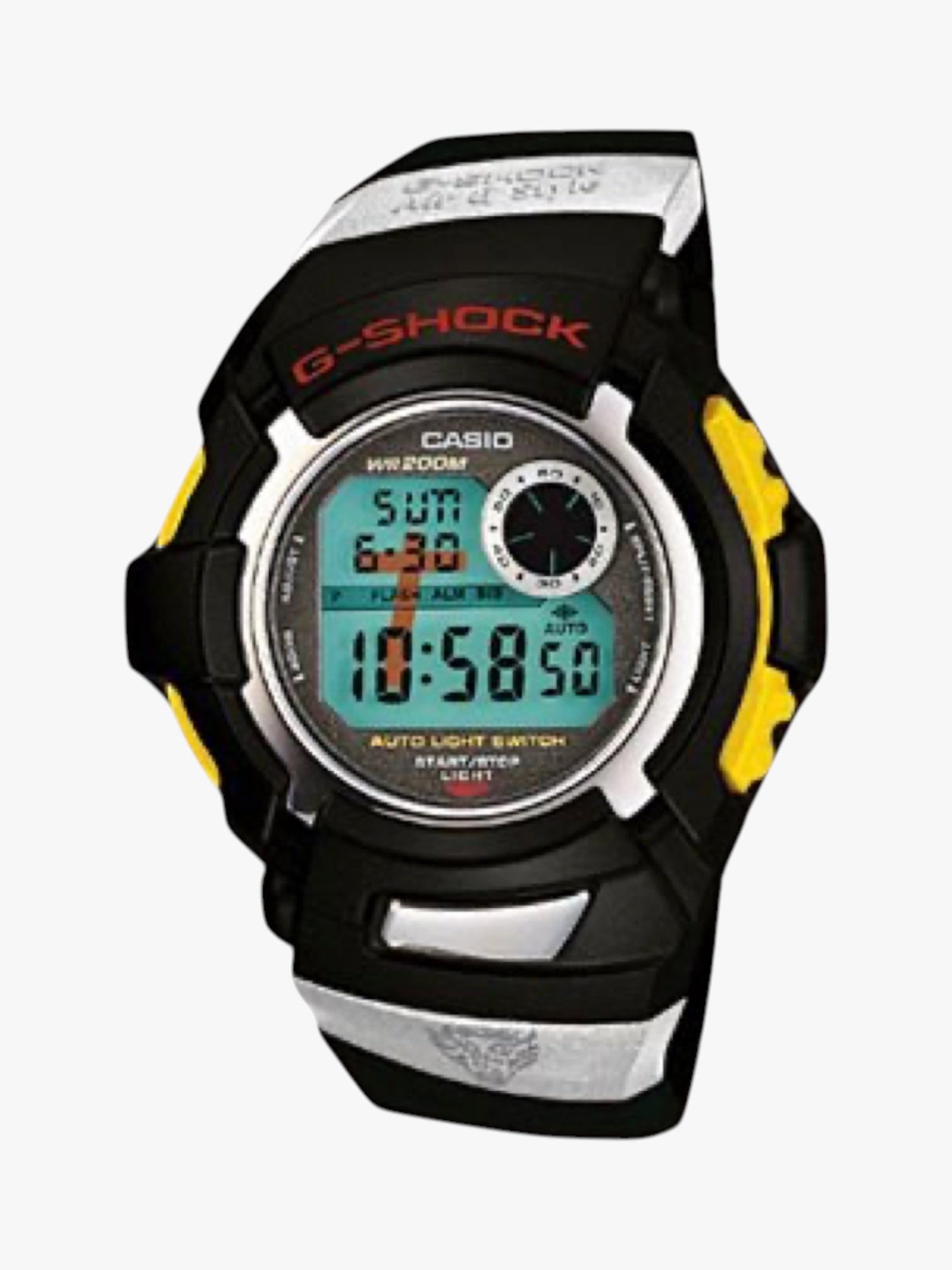 KRAHL Uhren & Schmuck G-SHOCK DWX-112AS-1 limited edition digital watch with black resin band, yellow accents, and auto illuminator.