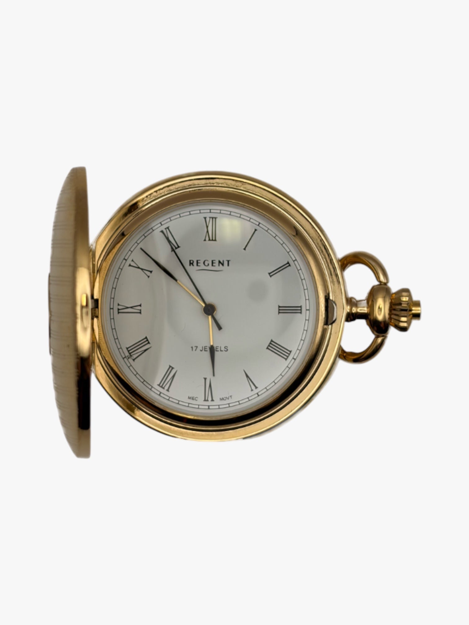 Taschenuhr Regent P-08 mit schwarzen Indices