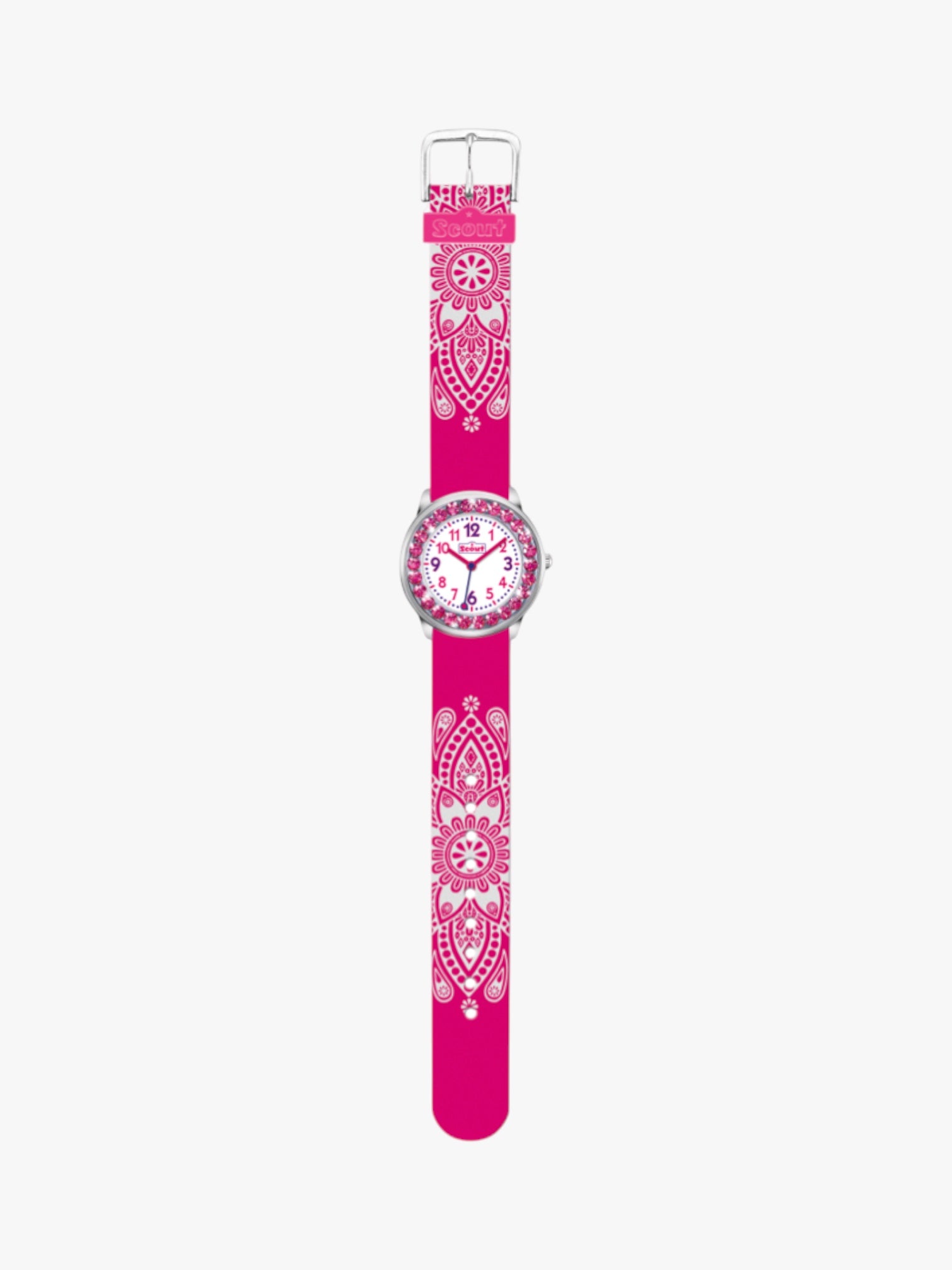 280381002 Kinderuhr mit funkelnden Glitzersteinen