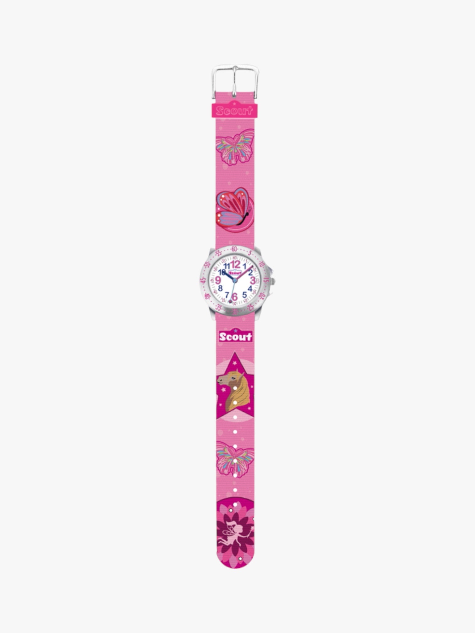 280378013 Kinderuhr mit Pferde Motiv