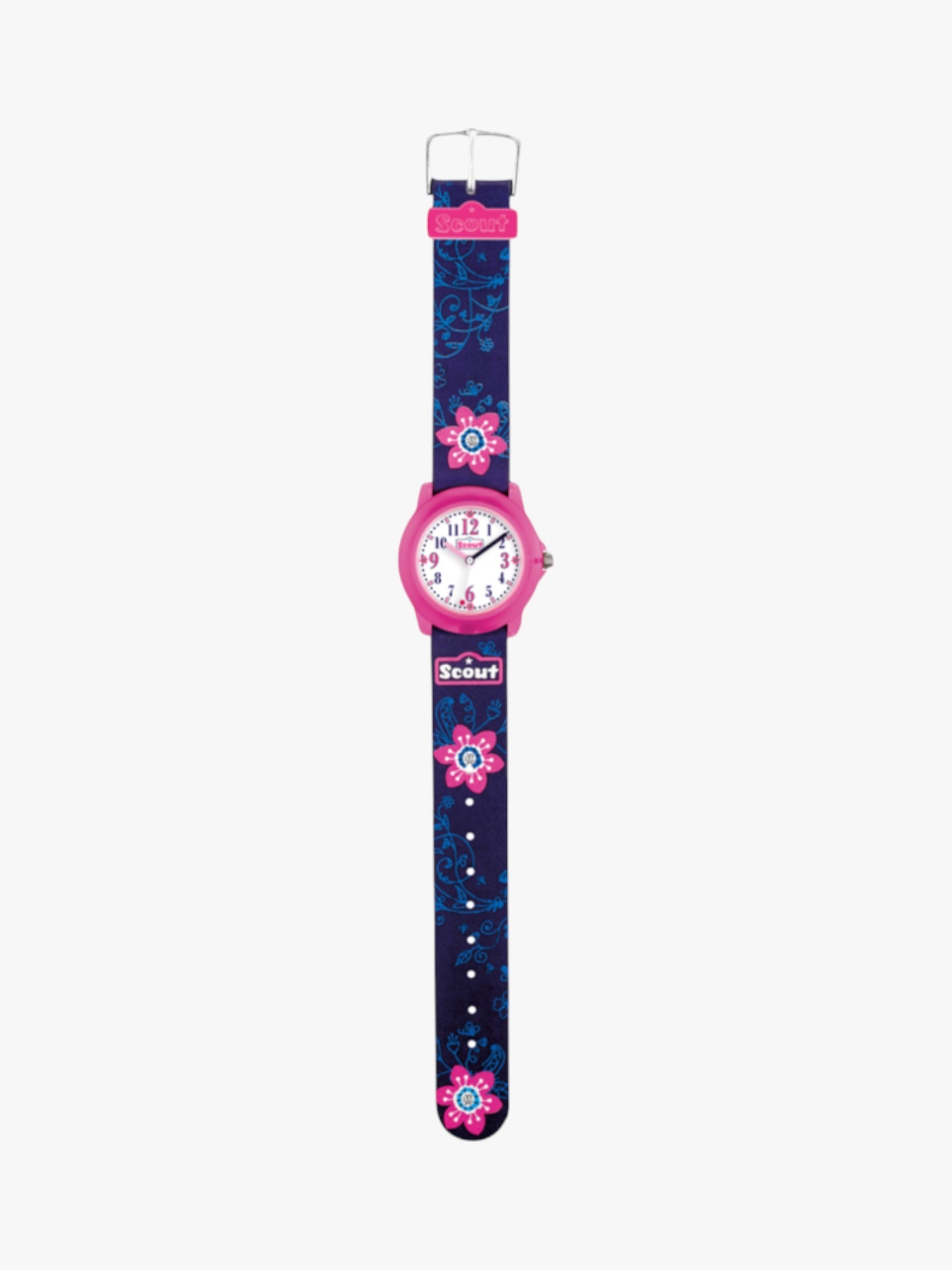 280305028 Kinderuhr mit floralem Motiv