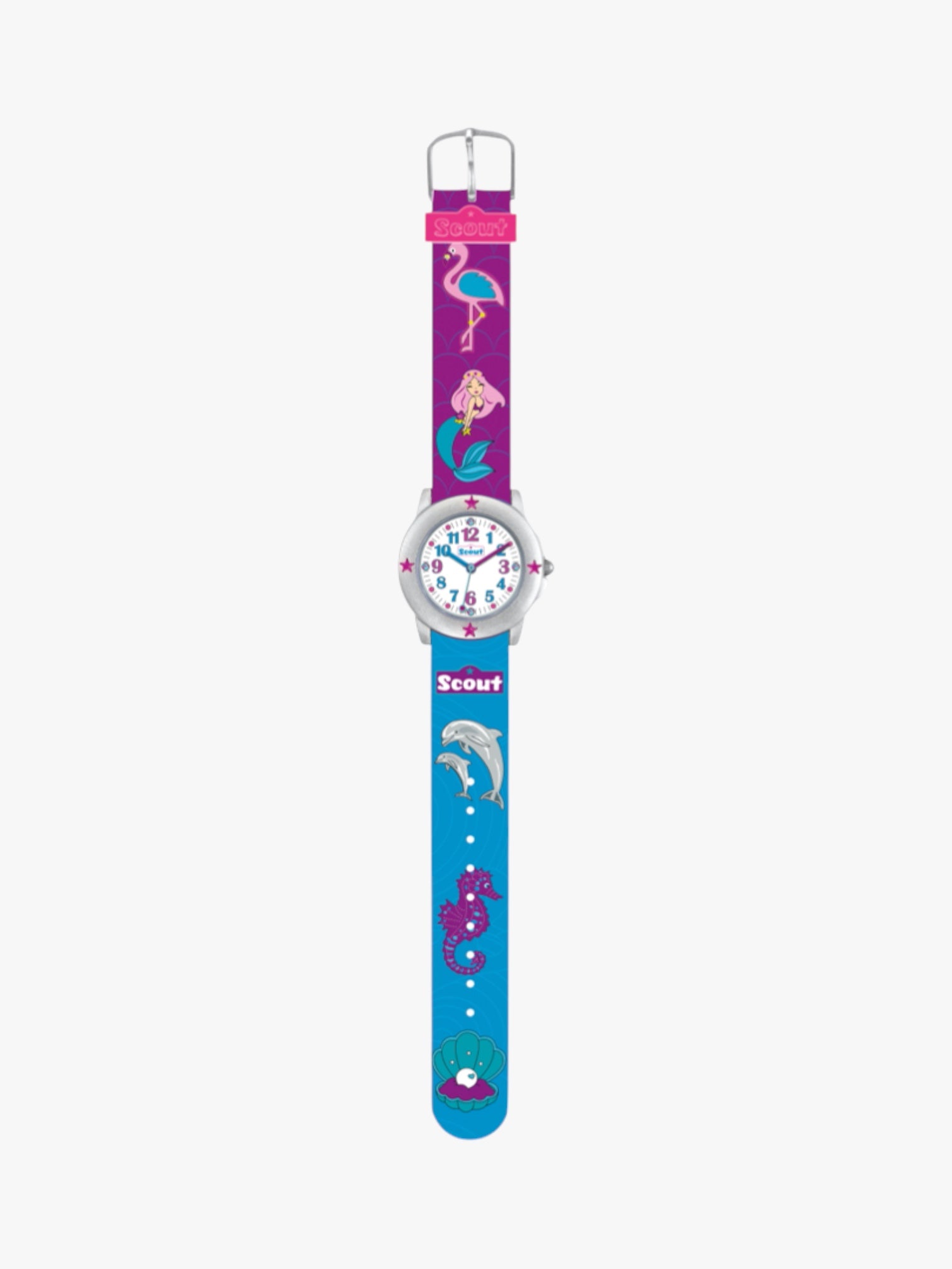 280393023 Kinderuhr mit Delfin Motiv