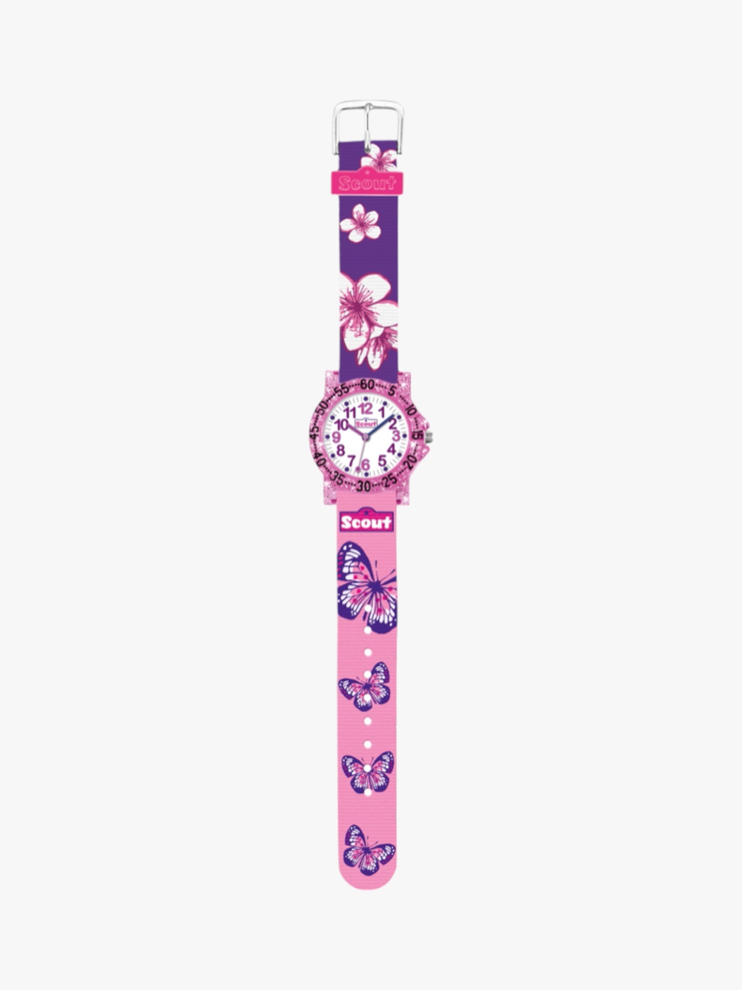 280375013 Kinderuhr mit Schmetterling Motiv
