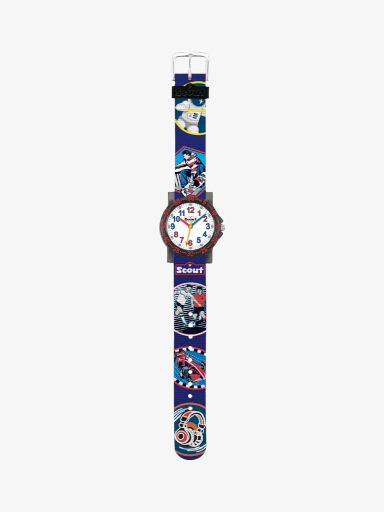 280375018 Kinderuhr mit Weltraum Motiv
