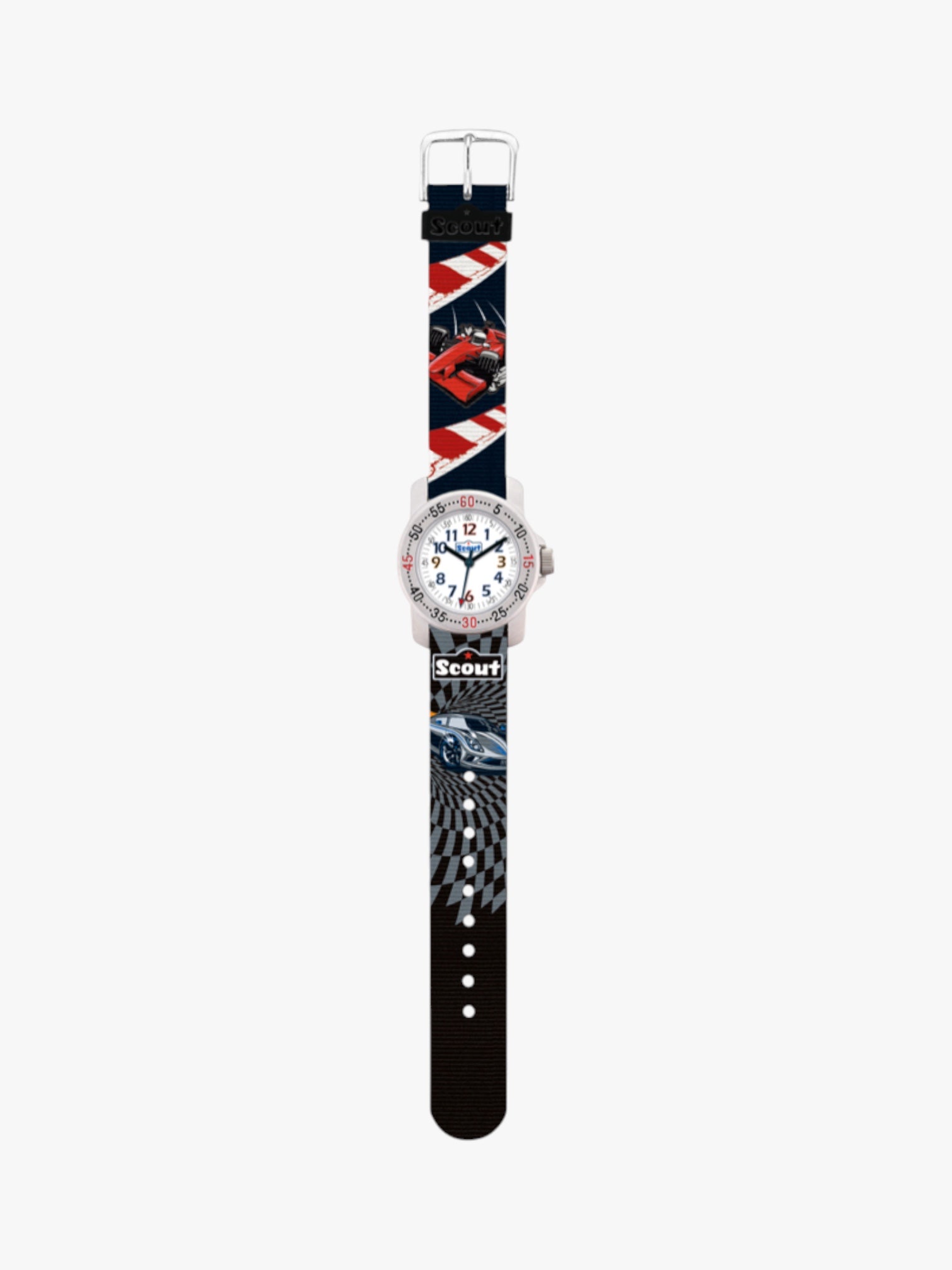 280376008 Kinderuhr mit Rennwagen Motiv