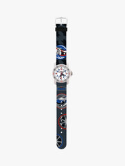 280376013 Kinderuhr mit Rennwagen Motiv