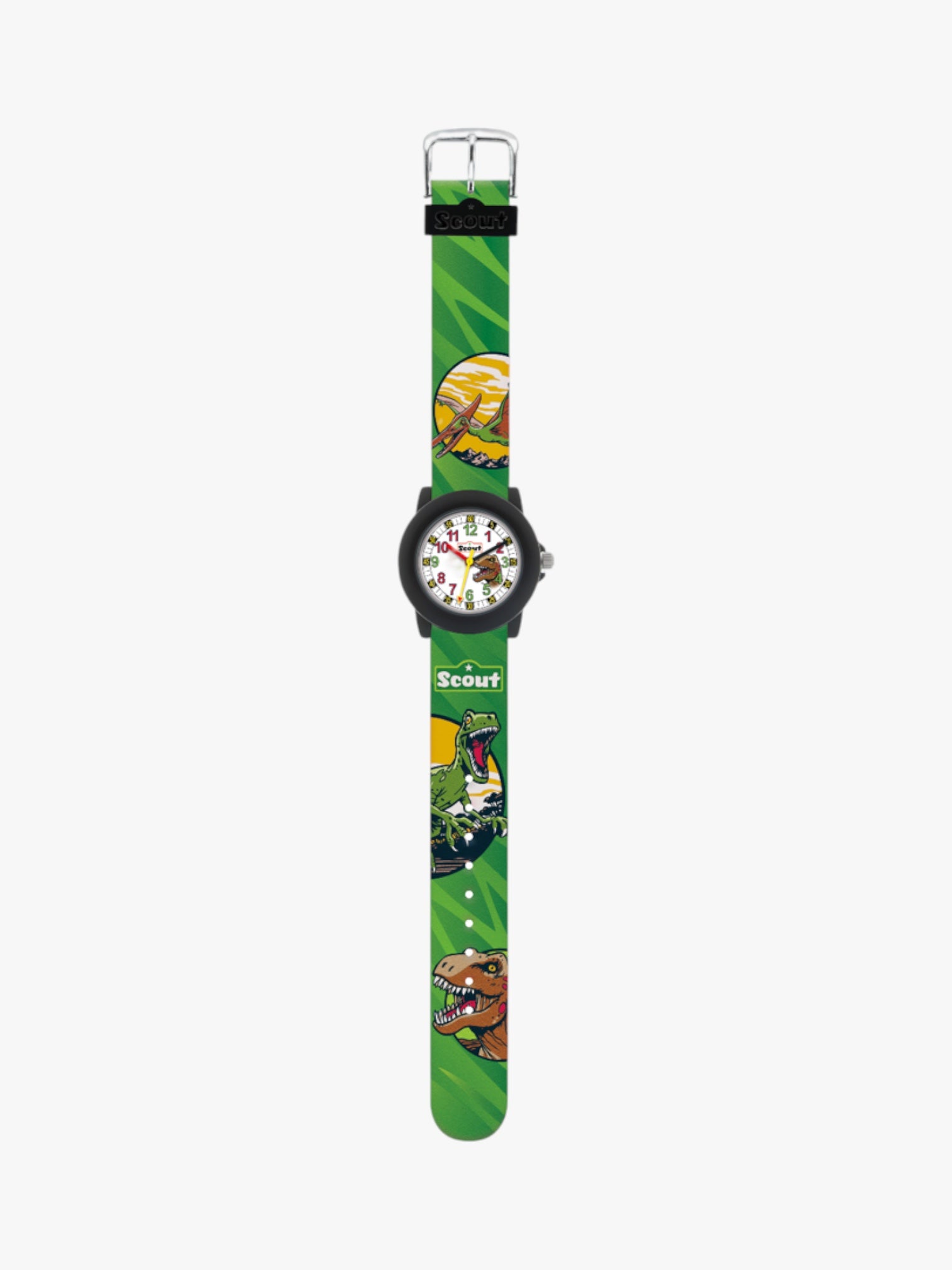 280305041 Kinderuhr mit Dinosaurier Motiv