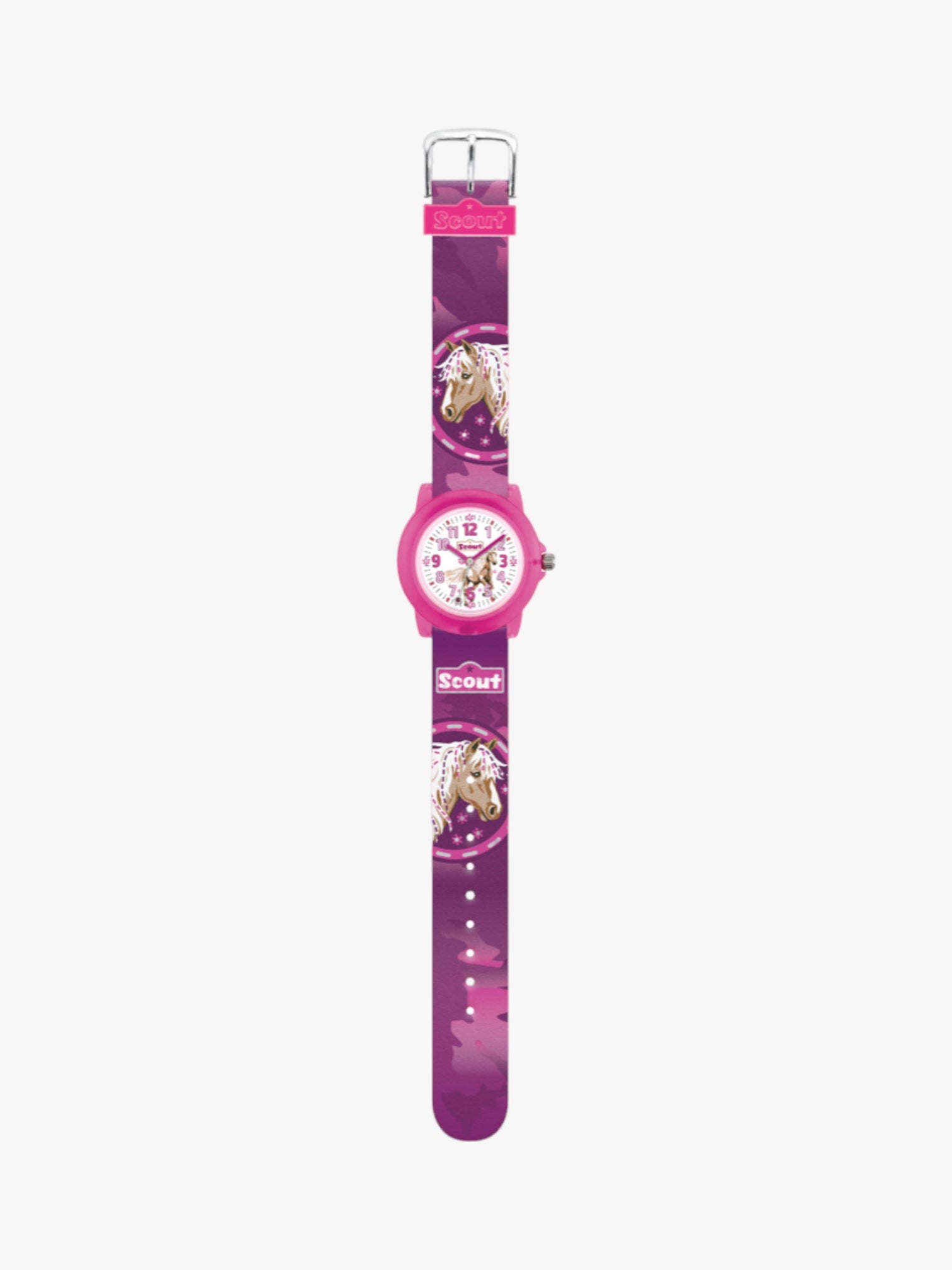 280305042 Kinderuhr mit Pferde Motiv