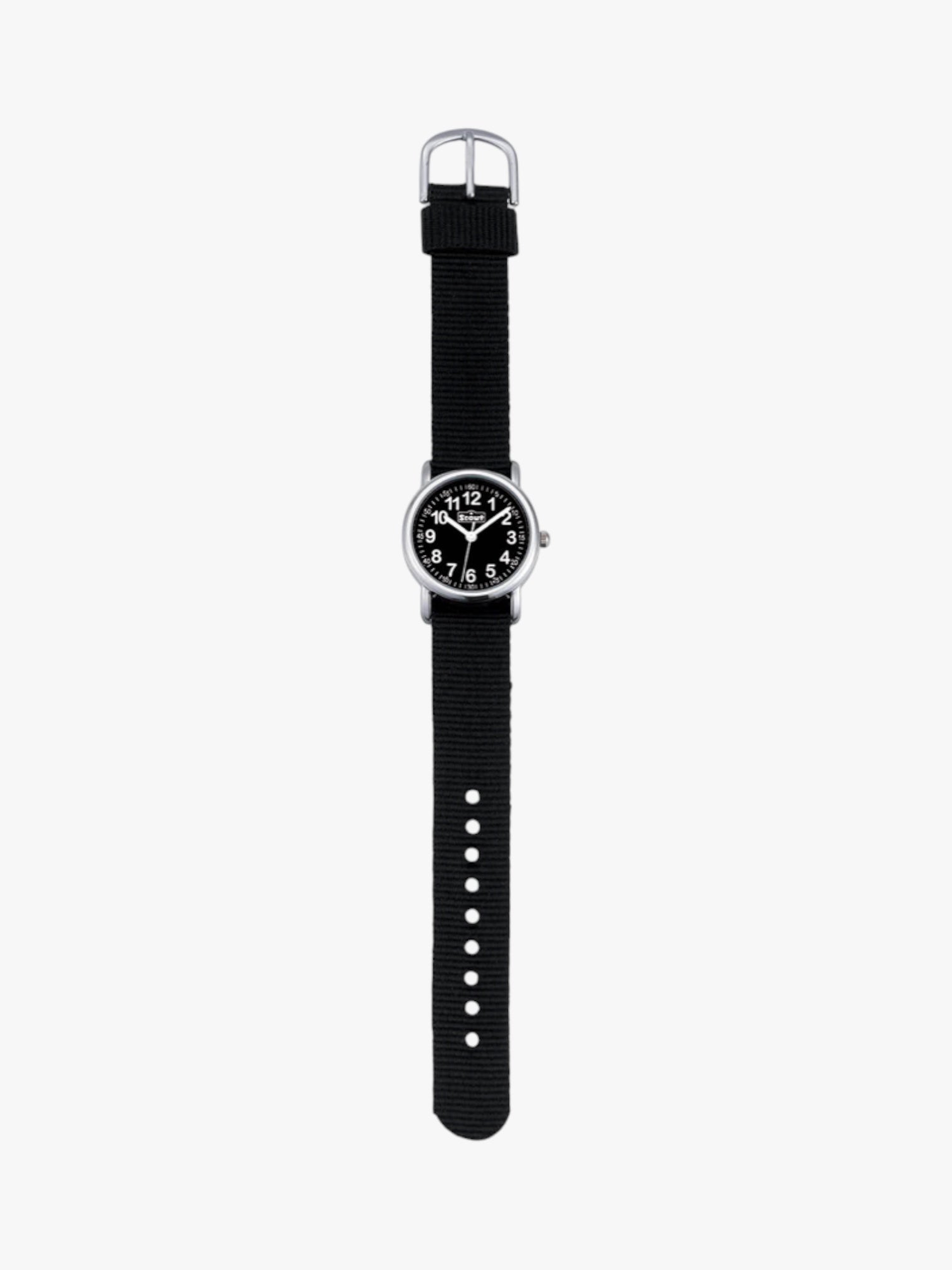 280304002 Kinderuhr schwarz mit Nato-Armband