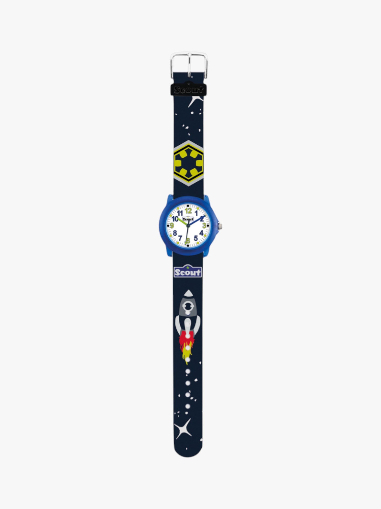 280305037 Kinderuhr mit Weltraum Motiv