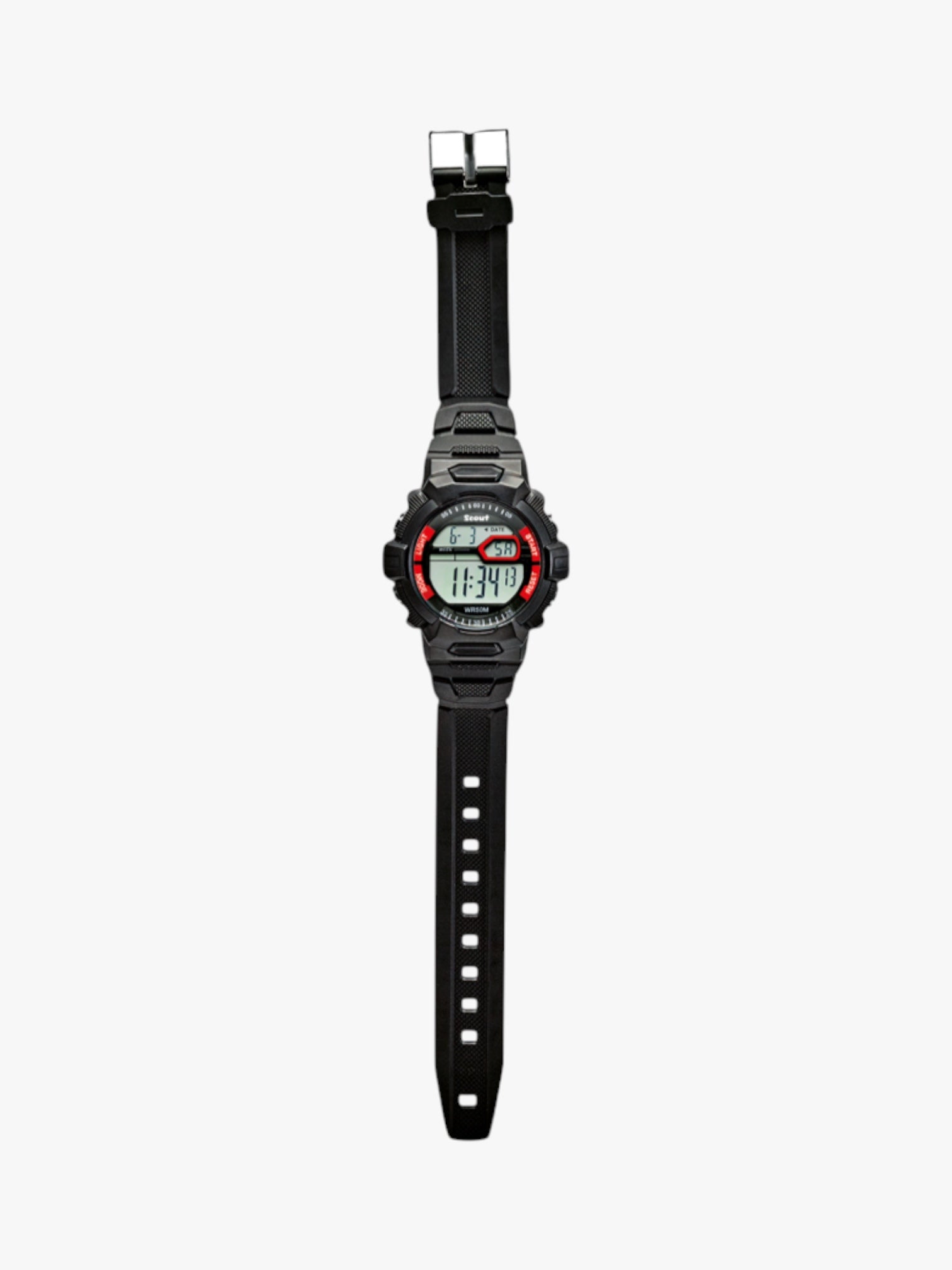 280308000 Kinderuhr schwarz mit Digitalanzeigen