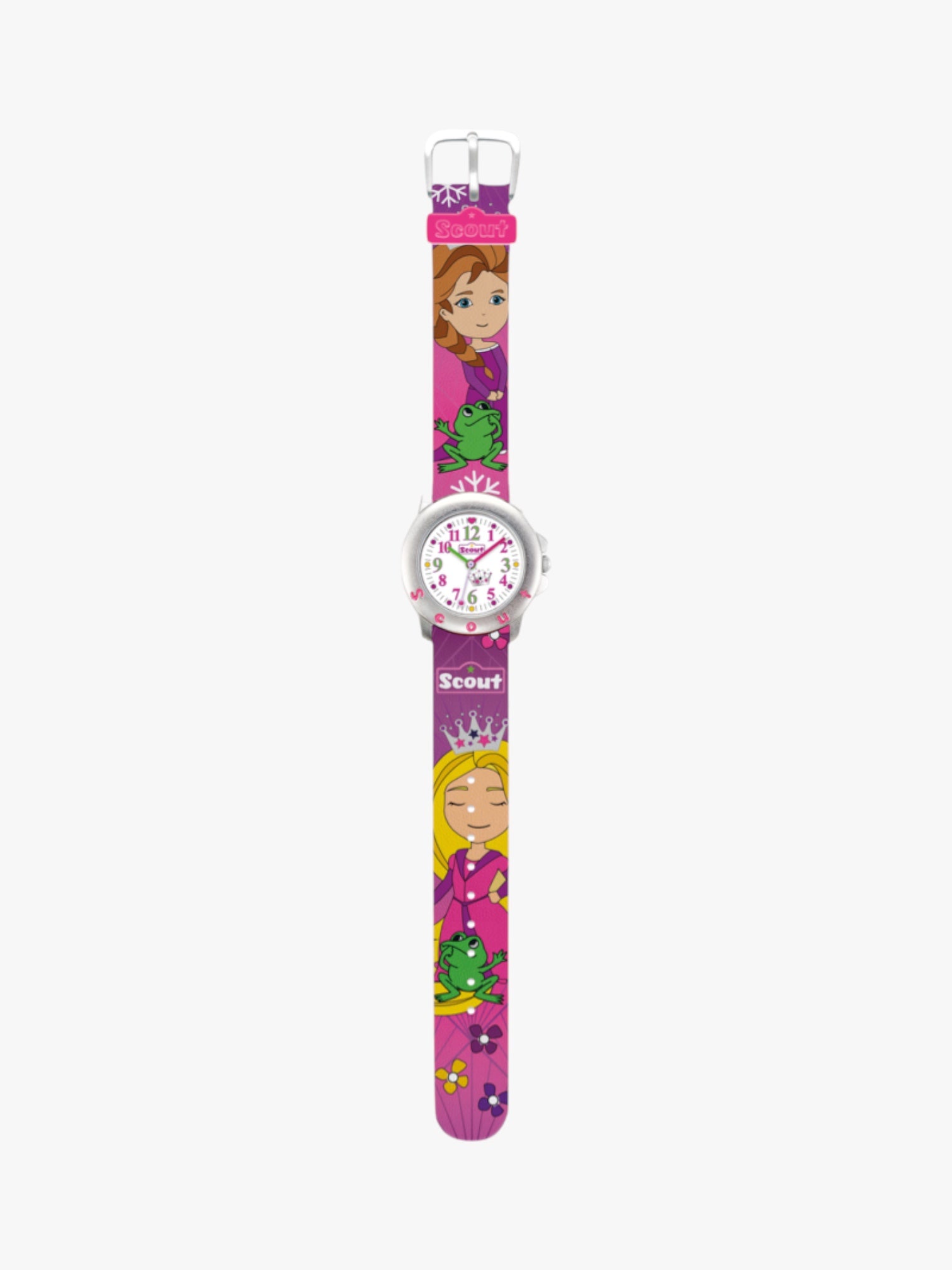 280393037 Kinderuhr pink mit Motiv Prinzessin