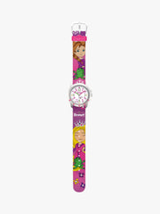 280393037 Kinderuhr pink mit Motiv Prinzessin