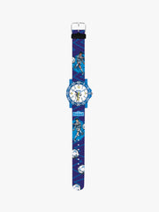 280375030 Kinderuhr blau mit Motiv Fußball