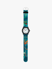 280305044 Kinderuhr petrol mit Seeungeheuer Motiv