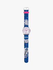 280378018 Kinderuhr blau mit Motiv Pegasus