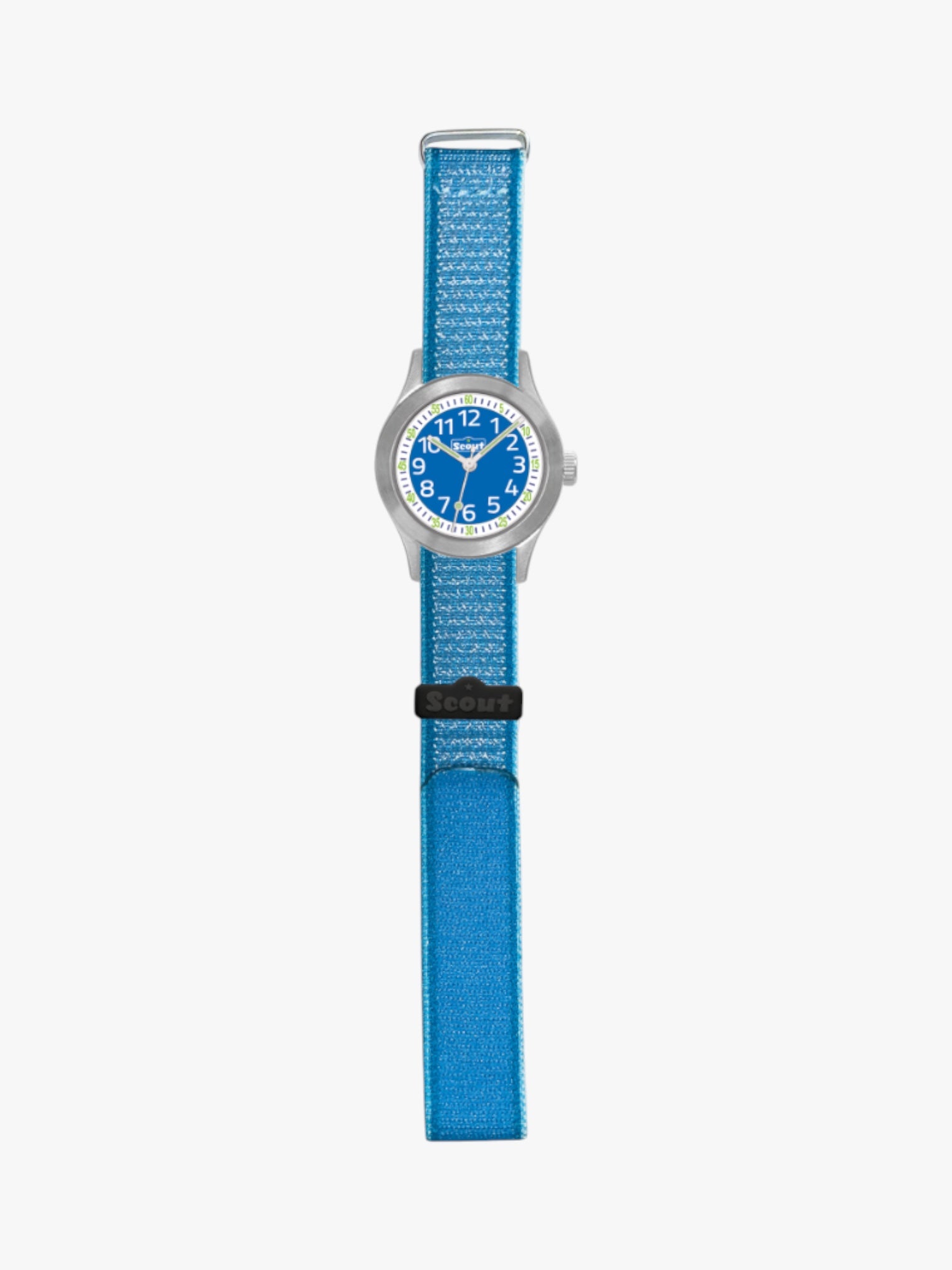 280311002 Kinderuhr blau mit Edelstahlgehäuse