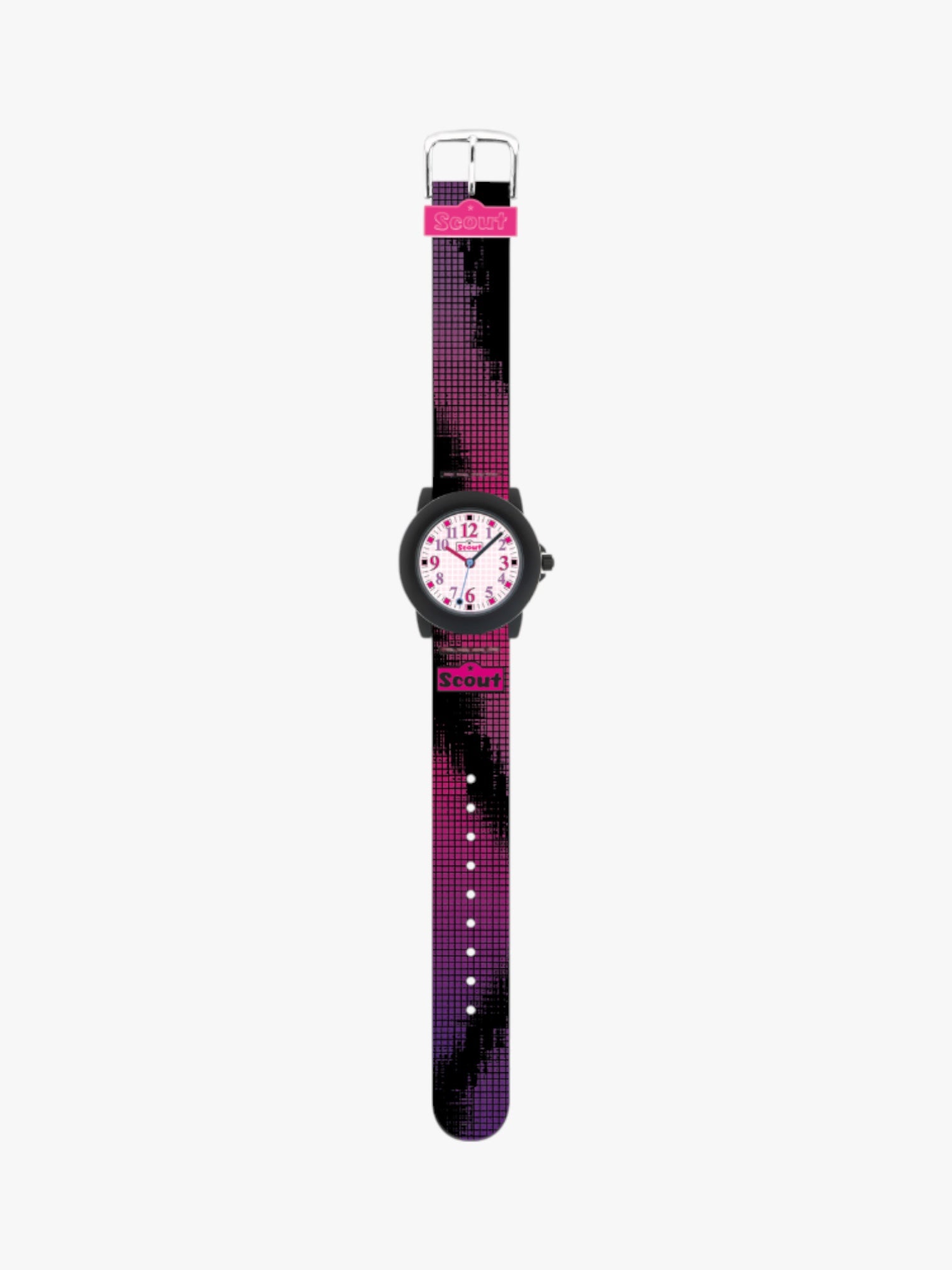 280305050 Kinderuhr in Pink, Lila und Schwarz