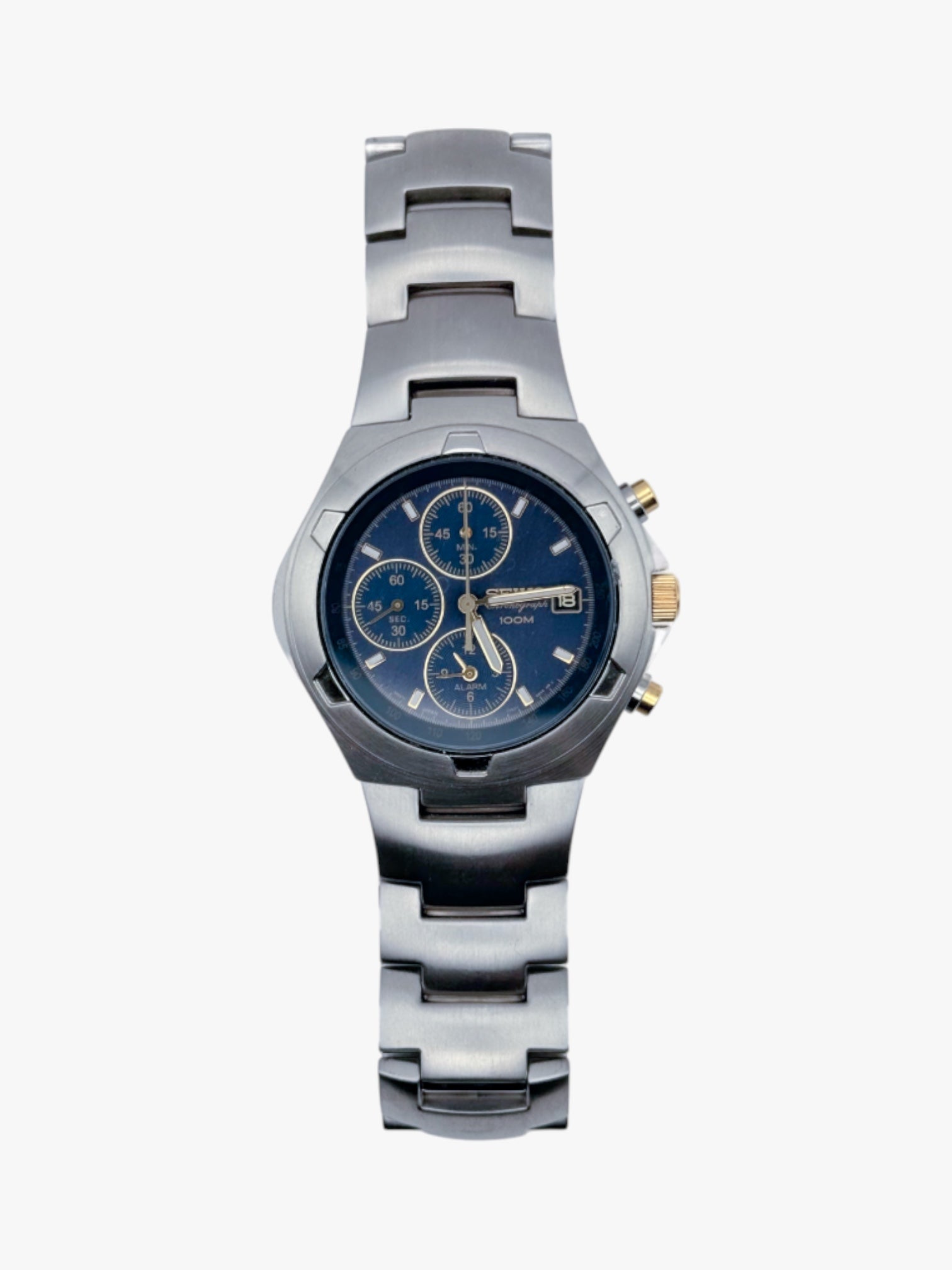 Titanium Chronograph  – Blau, Gold‑Akzente