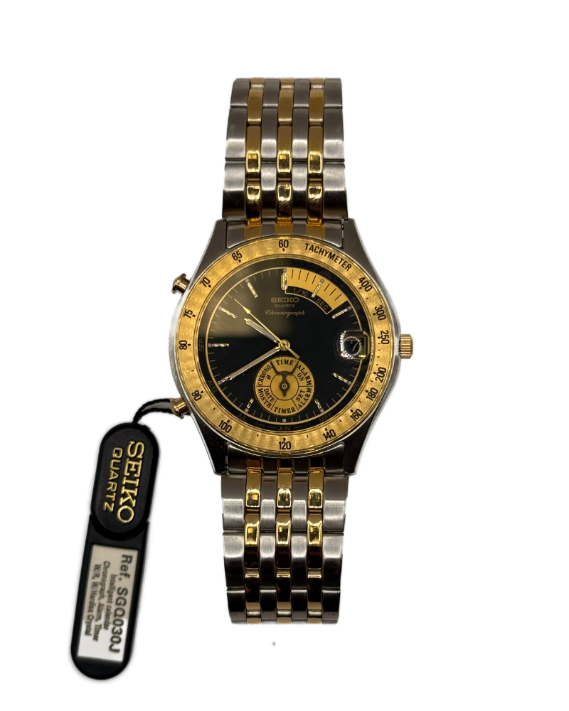 SGQ030J Quartz Chronograph – Tachymeter Gold/Silber