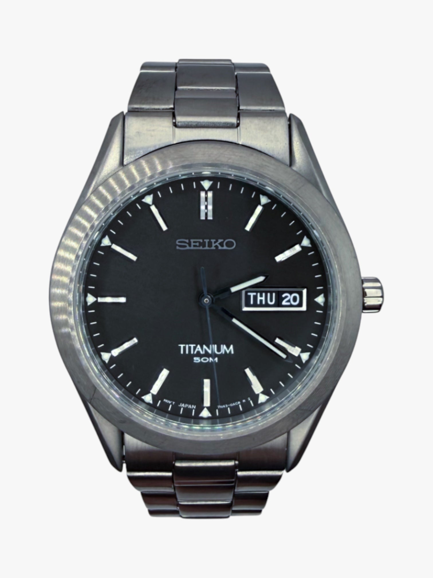 Titanium Day‑Date  – Blau, 100 m