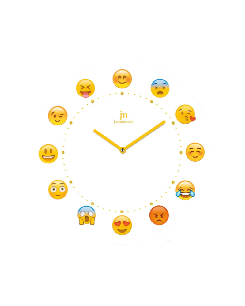 21-14873 Wall clock with emoji motif